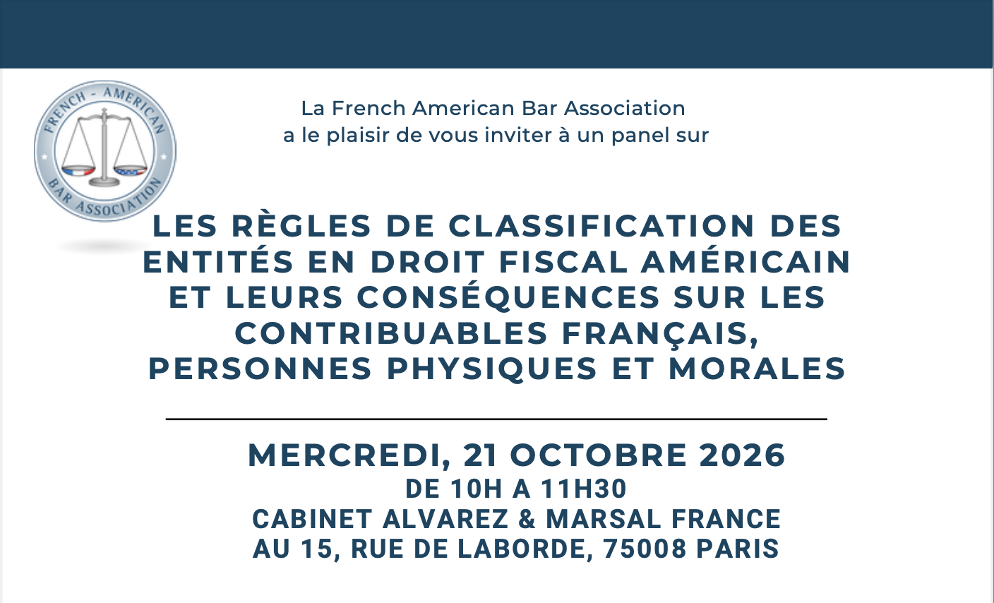FABA Co-Sponsors a Conference on U.S. Tax Law and the Impact on French Taxpayers
